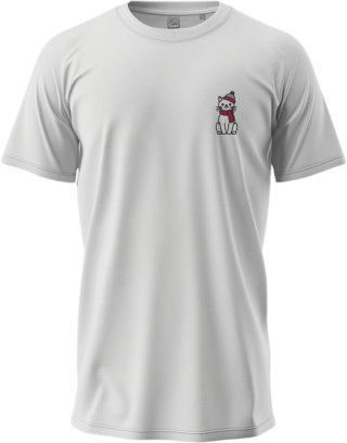 T-shirt Kot z Szalikiem i Czapką