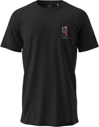 T-shirt Kot z Szalikiem i Czapką