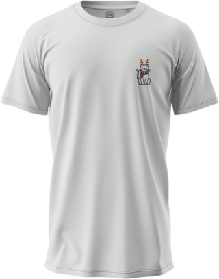 T-shirt Kot z Szalikiem i Rogami
