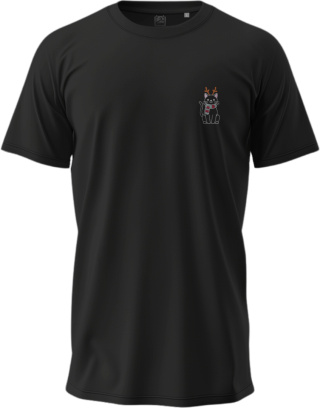 T-shirt Kot z Szalikiem i Rogami
