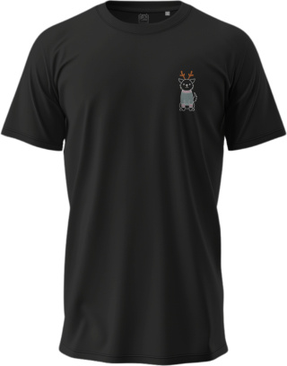 T-shirt Pies z Rogami w Swetrze