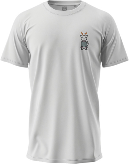 T-shirt Pies z Rogami w Swetrze